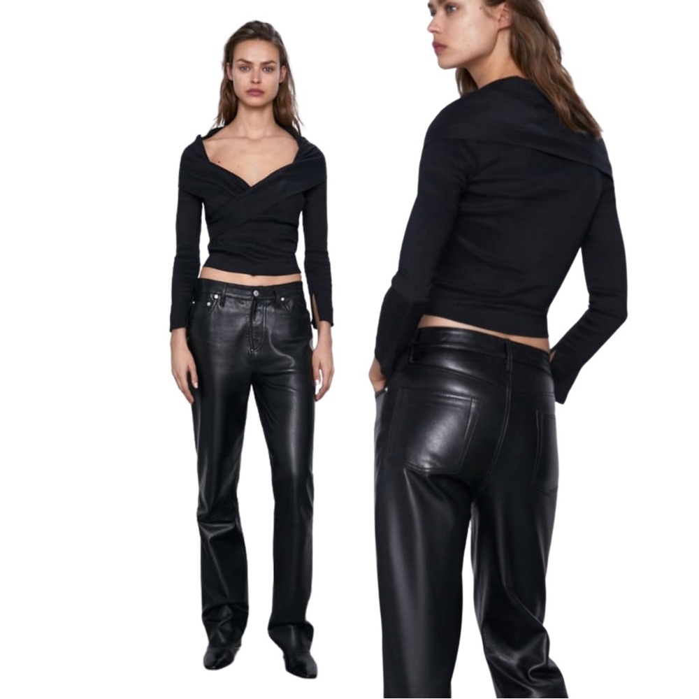 Zara Asymmetric Neckline Top